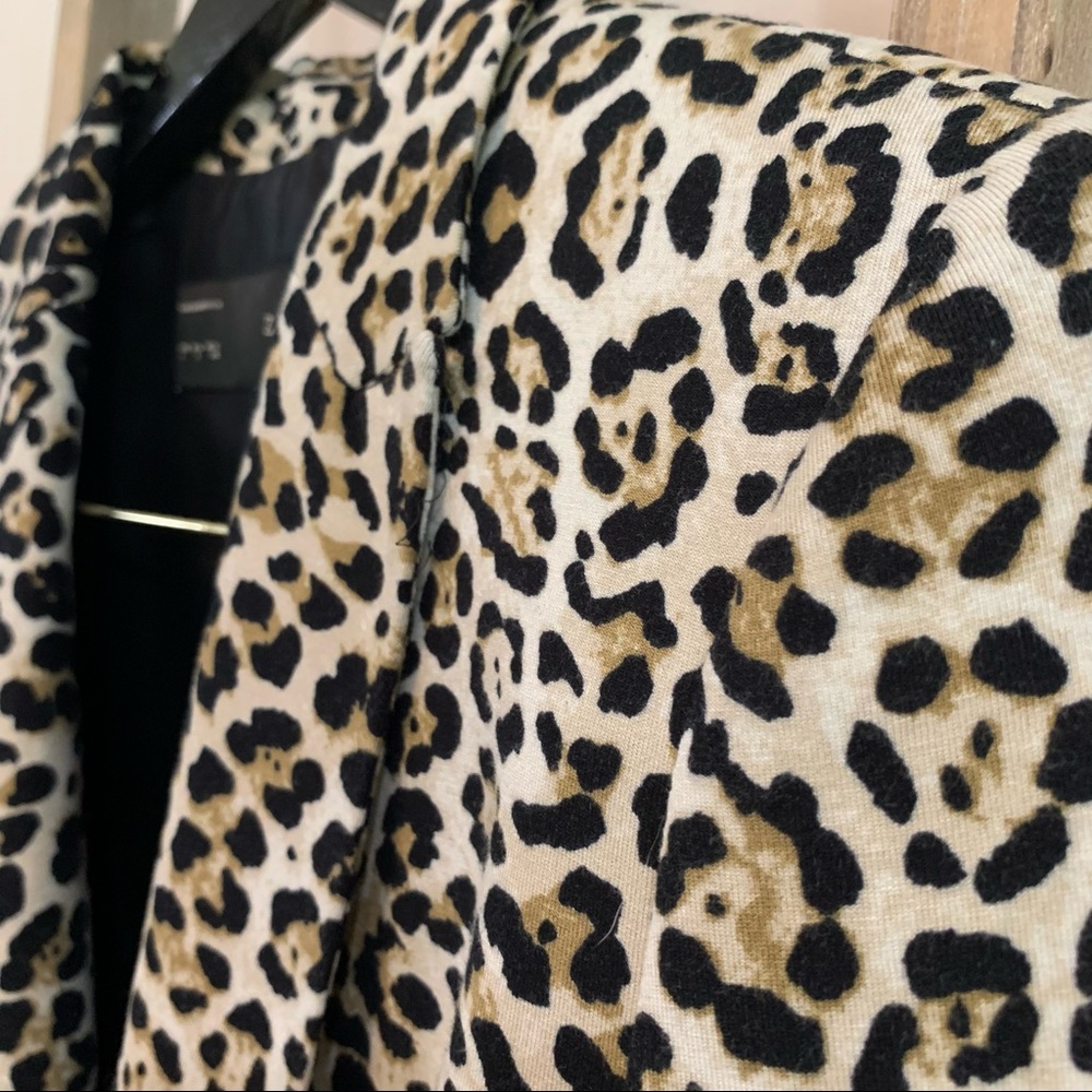Zara Basic Leopard Animal Print One Button Close … - image 5